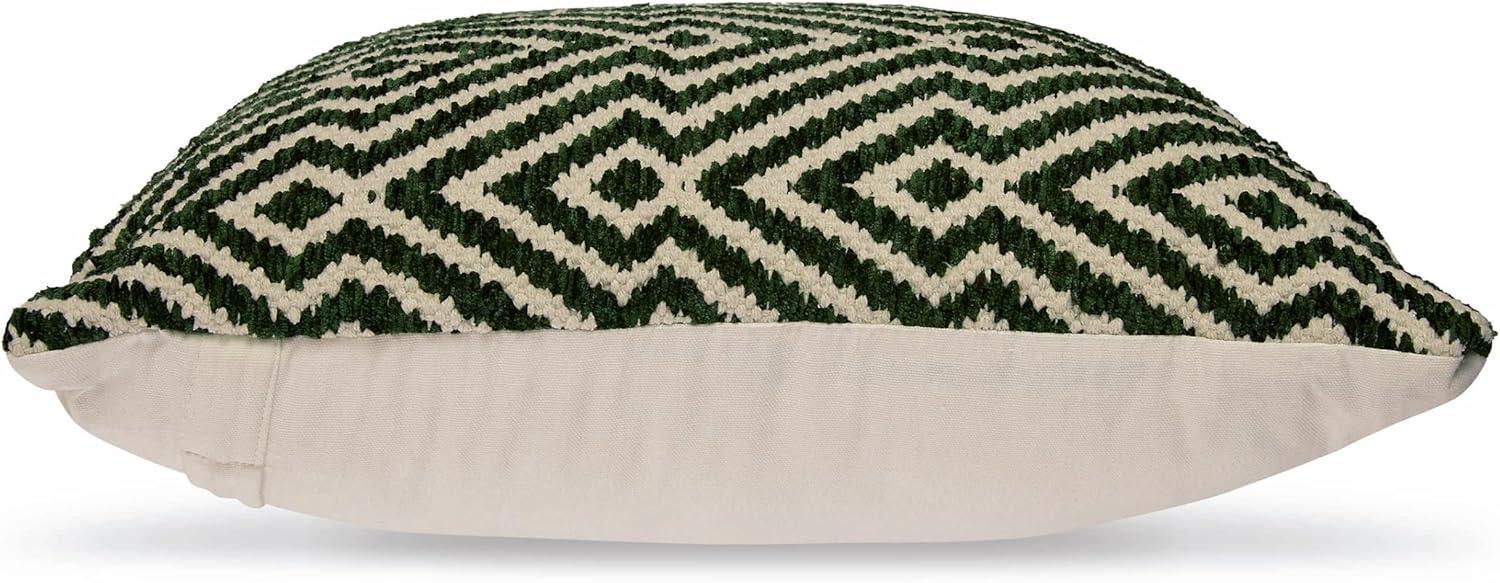 imageSignature Design by Ashley Digover Casual Indoor Geometric 19 x 19 Inches Pillow with Zipper Closure Green amp Beige