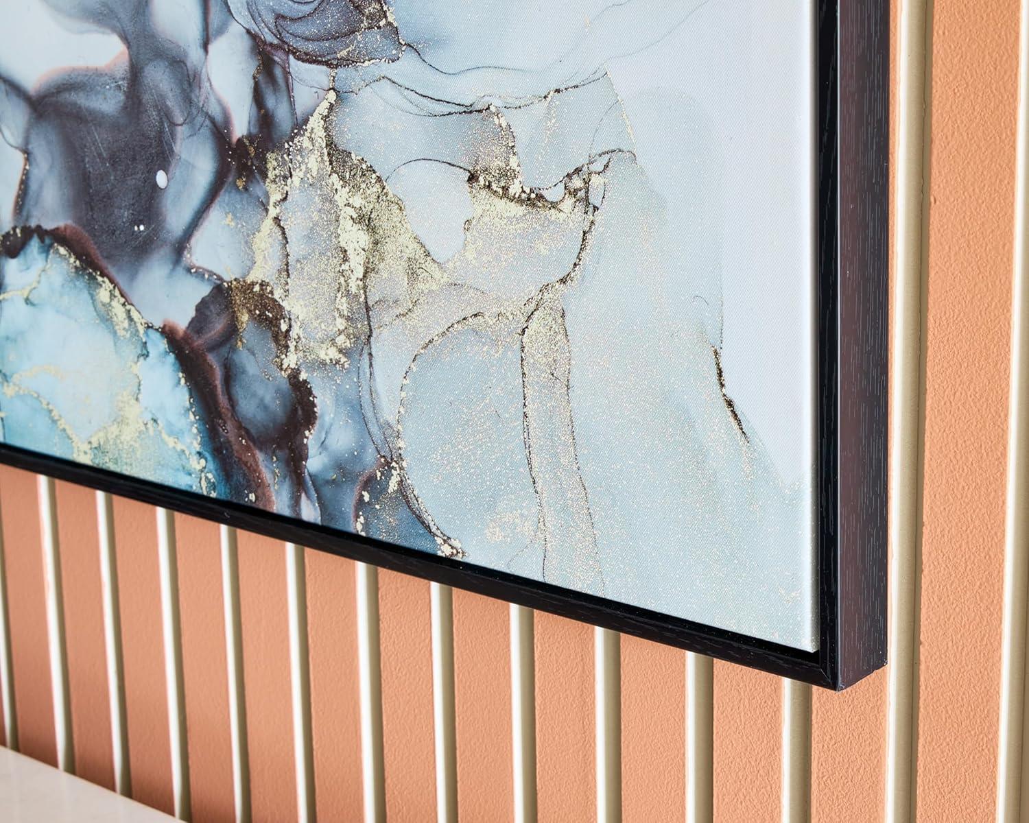 imageSignature Design by Ashley Jordsboro Contemporary Abstract Wall Art 40 x 30 Inches Blue amp Red