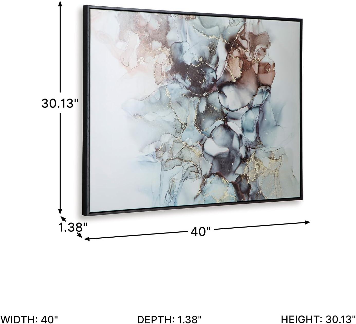 imageSignature Design by Ashley Jordsboro Contemporary Abstract Wall Art 40 x 30 Inches Blue amp Red