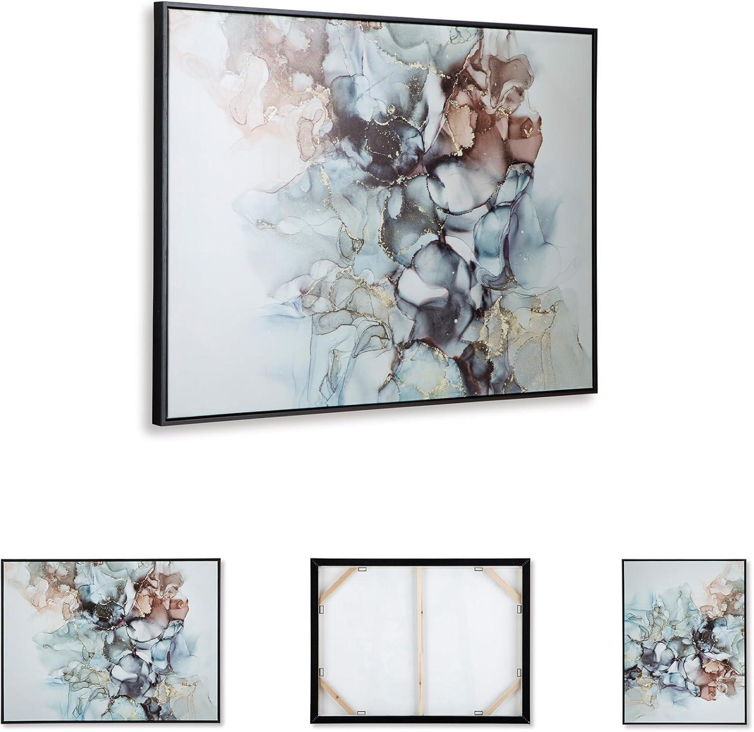 imageSignature Design by Ashley Jordsboro Contemporary Abstract Wall Art 40 x 30 Inches Blue amp Red