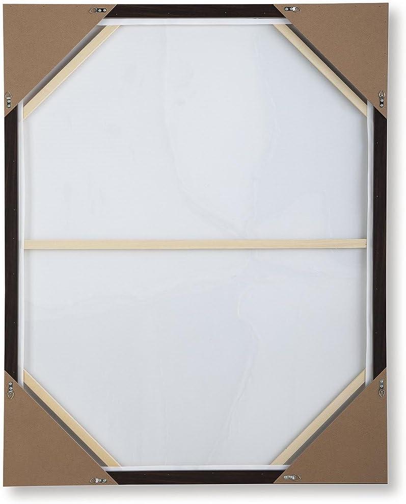imageSignature Design by Ashley Junward Contemporary Abstract Framed Wall Art 50 x 40 Inches White amp Dark Brown