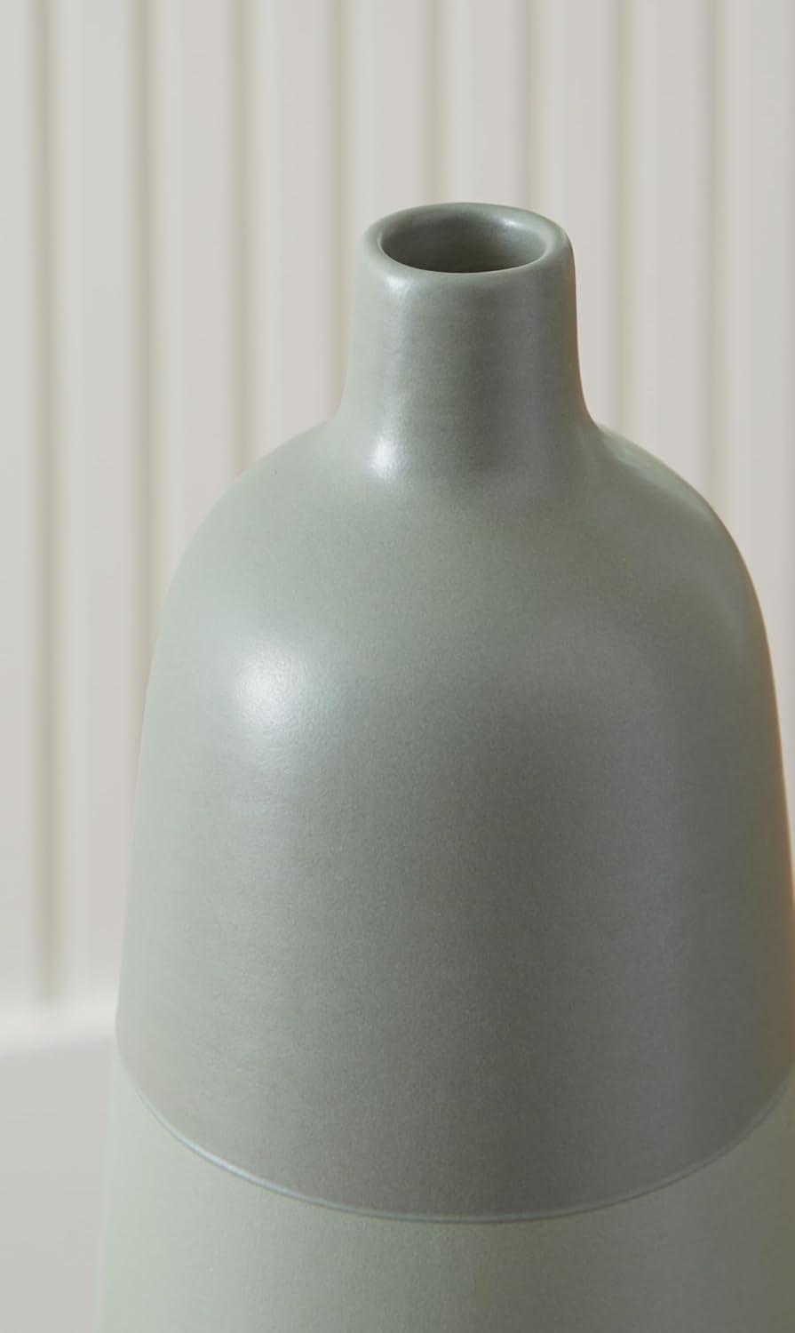 imageSignature Design by Ashley Peerland Contemporary Indoor 15 Glazed Ceramic Tabletop Vase Light Green15