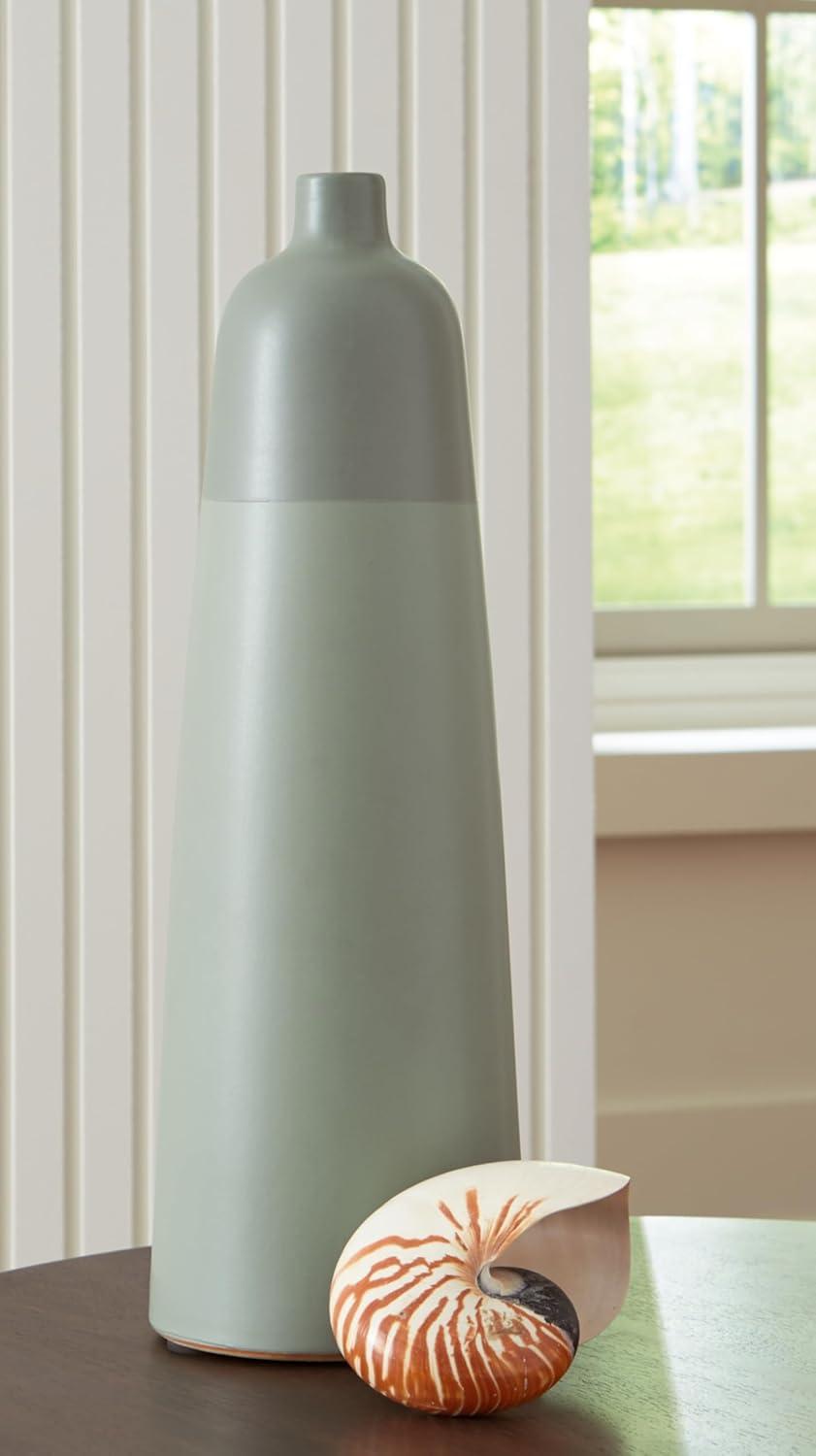 imageSignature Design by Ashley Peerland Contemporary Indoor 15 Glazed Ceramic Tabletop Vase Light Green18