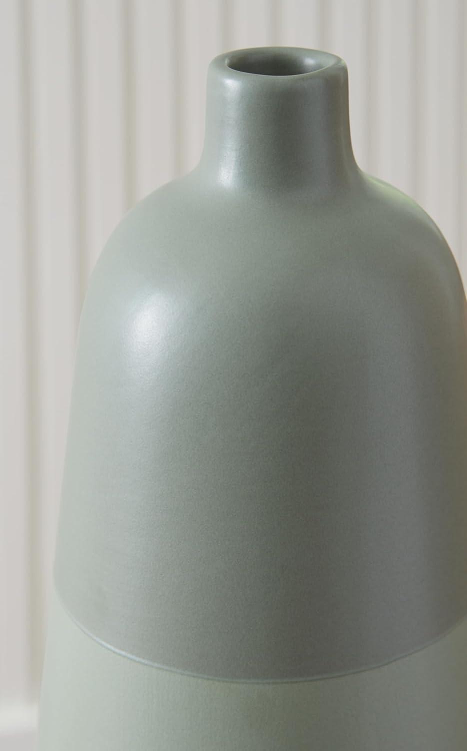 imageSignature Design by Ashley Peerland Contemporary Indoor 15 Glazed Ceramic Tabletop Vase Light Green18