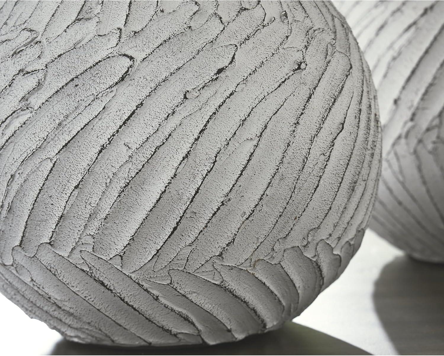 imageSignature Design by Ashley Shelvie Contemporary Vase with Distressed Finish White amp Black