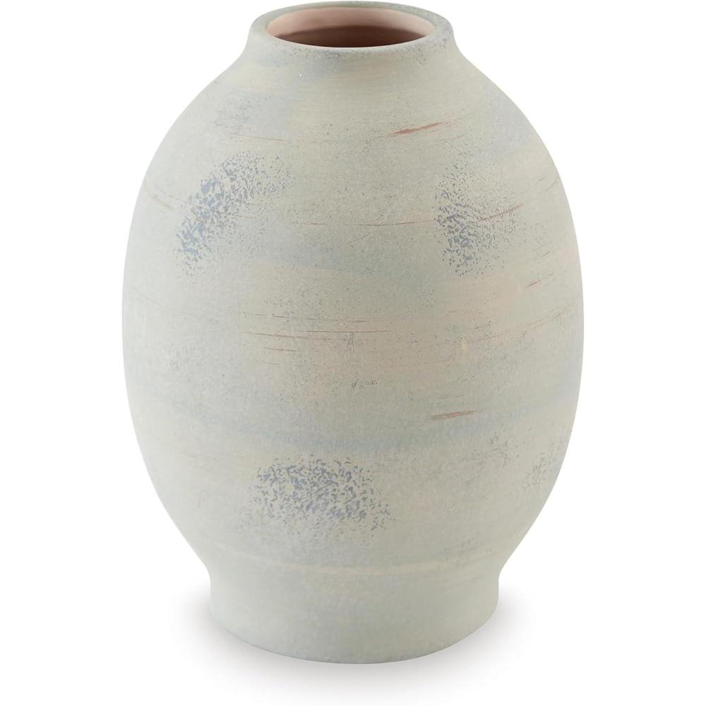 imageSignature Design by Ashley Clayson Vintage Indoor 10 Distressed Ceramic Tabletop Vase Beige amp Light Green10