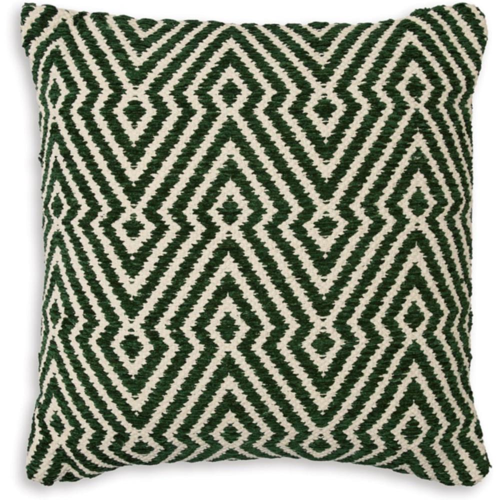 imageSignature Design by Ashley Digover Casual Indoor Geometric 19 x 19 Inches Pillow with Zipper Closure Green amp Beige