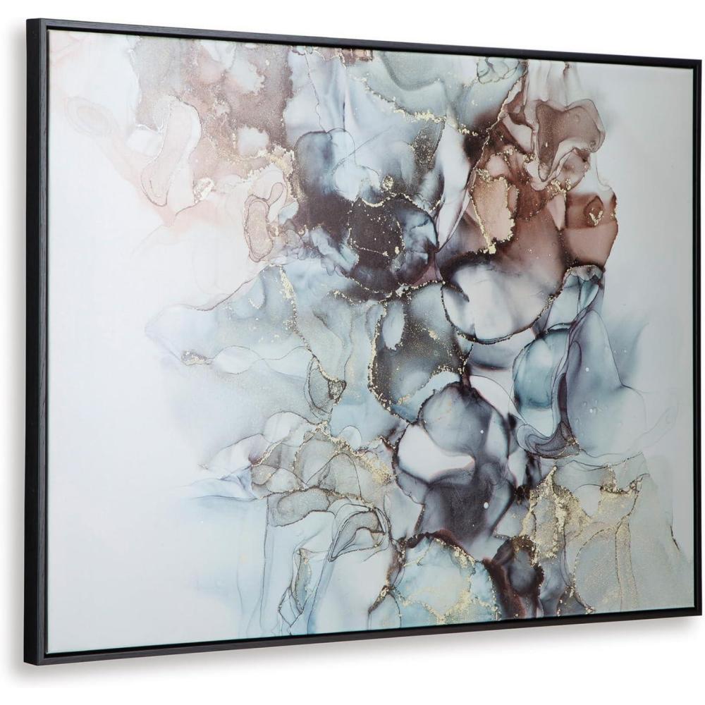imageSignature Design by Ashley Jordsboro Contemporary Abstract Wall Art 40 x 30 Inches Blue amp Red