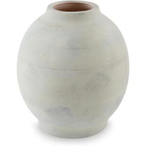Signature Design by Ashley Clayson Vintage Indoor 10″ Distressed Ceramic Tabletop Vase, Beige & Light Green(12″)
