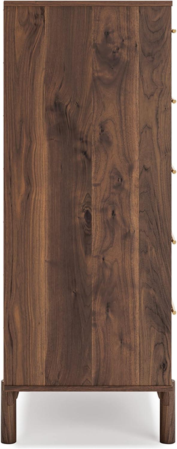 imageSignature Design by Ashley Brinxton Urban SmoothGliding 7Drawer Dresser and Mirror with Safety Stop GrayMocha