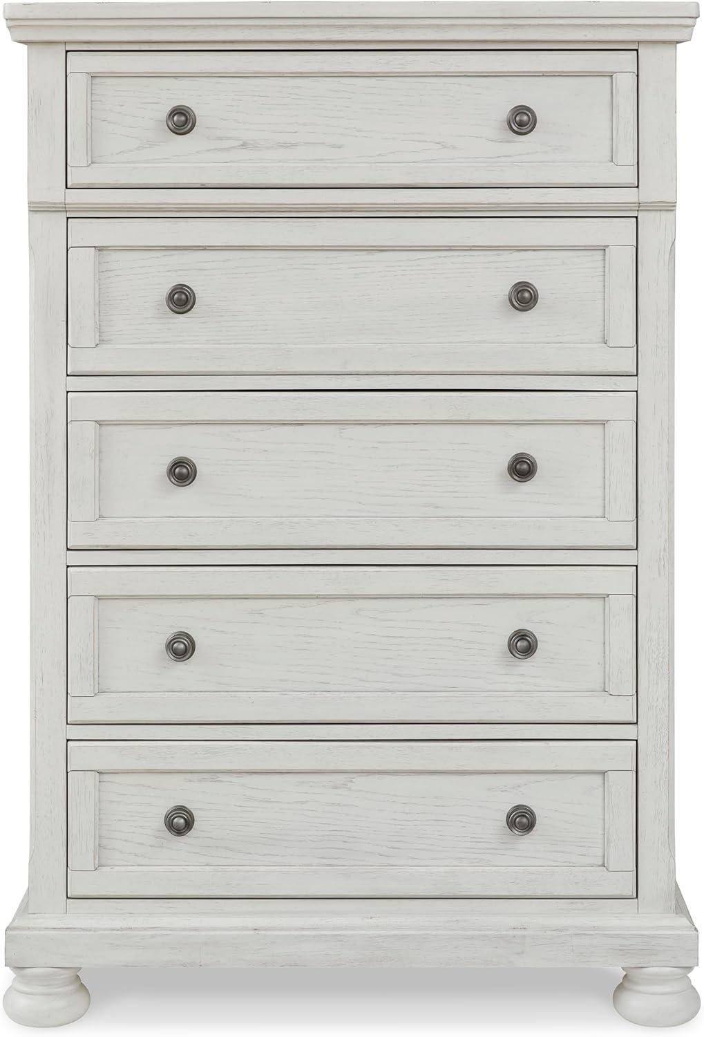 imageSignature Design by Ashley Brinxton Urban SmoothGliding 7Drawer Dresser and Mirror with Safety Stop GrayWhite