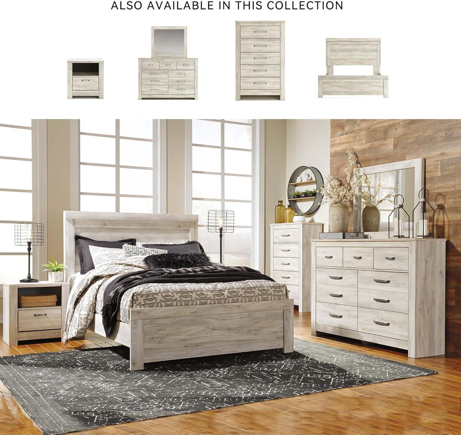 imageSignature Design by Ashley Brinxton Urban SmoothGliding 7Drawer Dresser and Mirror with Safety Stop GrayWhitewash