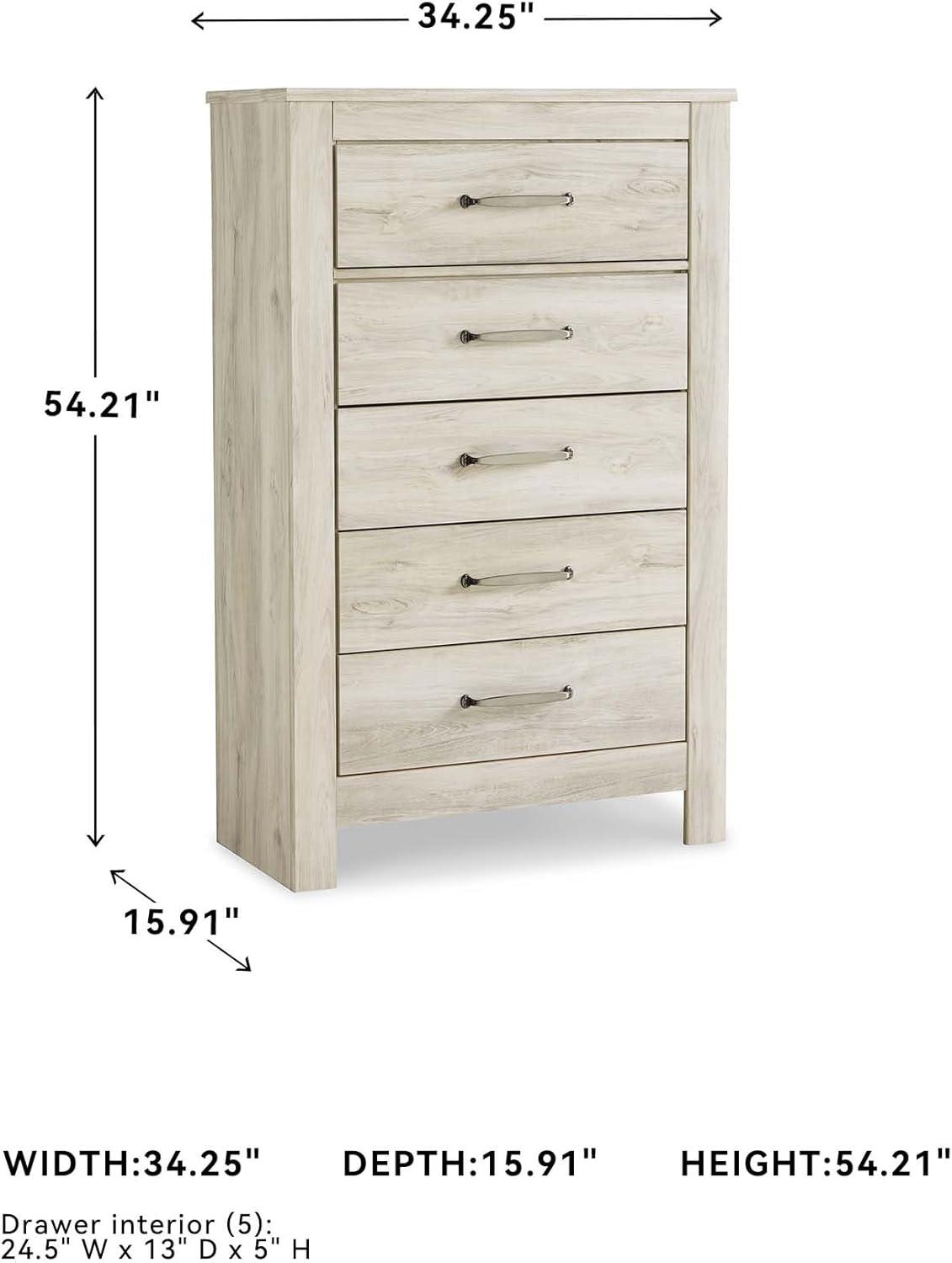 imageSignature Design by Ashley Brinxton Urban SmoothGliding 7Drawer Dresser and Mirror with Safety Stop GrayWhitewash