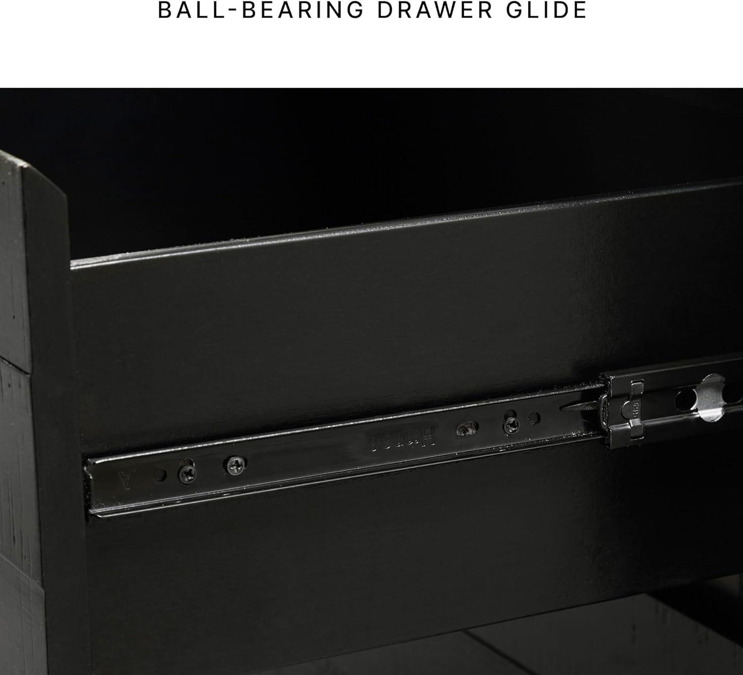 imageSignature Design by Ashley Londer Modern 6Drawer Dresser and Mirror with FeltLined Top Drawers and Safety Stop BlackDresser and Mirror