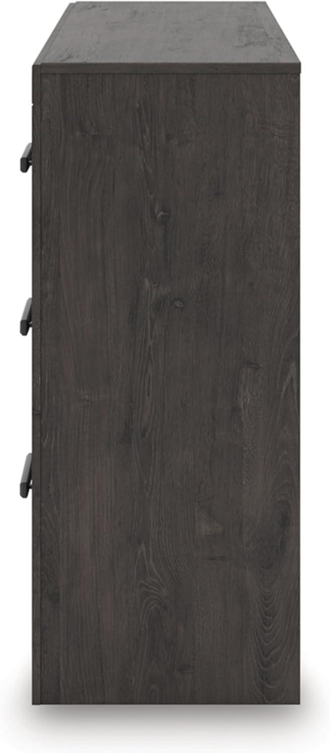 imageSignature Design by Ashley Sharlance Transitional 9Drawer Dresser and Mirror with Safety Stop and FeltLined Top Drawer Light BrownCharcoal
