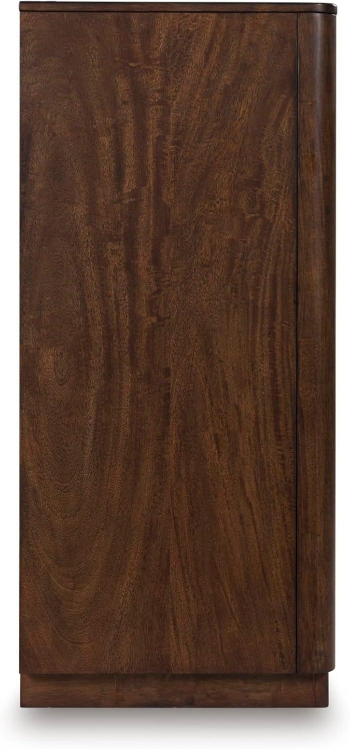 imageSignature Design by Ashley Sharlance Transitional 9Drawer Dresser and Mirror with Safety Stop and FeltLined Top Drawer Light BrownDark Brown
