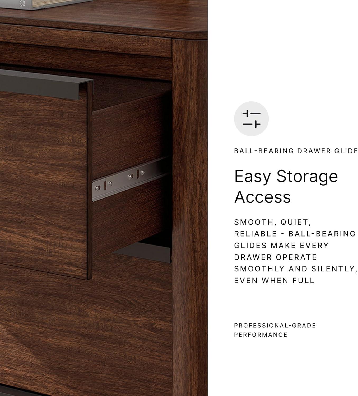 imageSignature Design by Ashley Sharlance Transitional 9Drawer Dresser and Mirror with Safety Stop and FeltLined Top Drawer Light BrownDark Brown