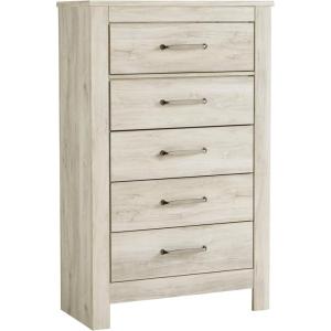Signature Design by Ashley Brinxton Urban Smooth-Gliding 7-Drawer Dresser and Mirror with Safety Stop, Gray(Whitewash)