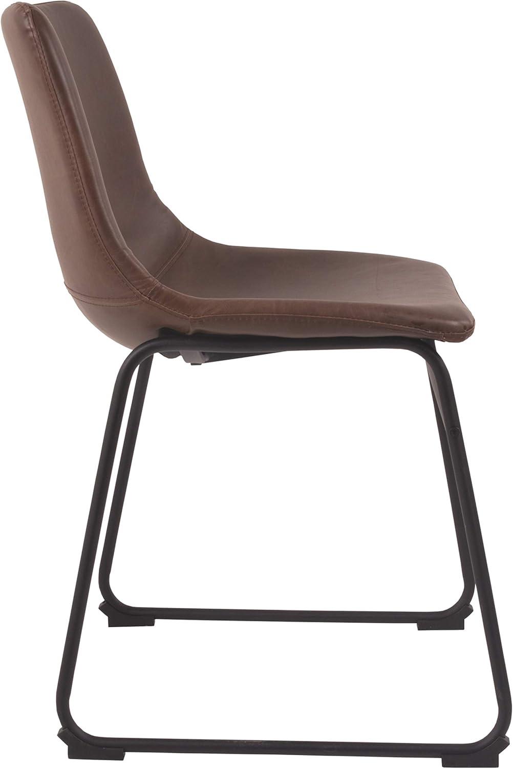 imageSignature Design by Ashley Centiar 24 Counter Height Modern Bucket Barstool Set of 2 Brown amp Mid Century Centiar Dining Bucket Chair Set of 2 Black and Brown