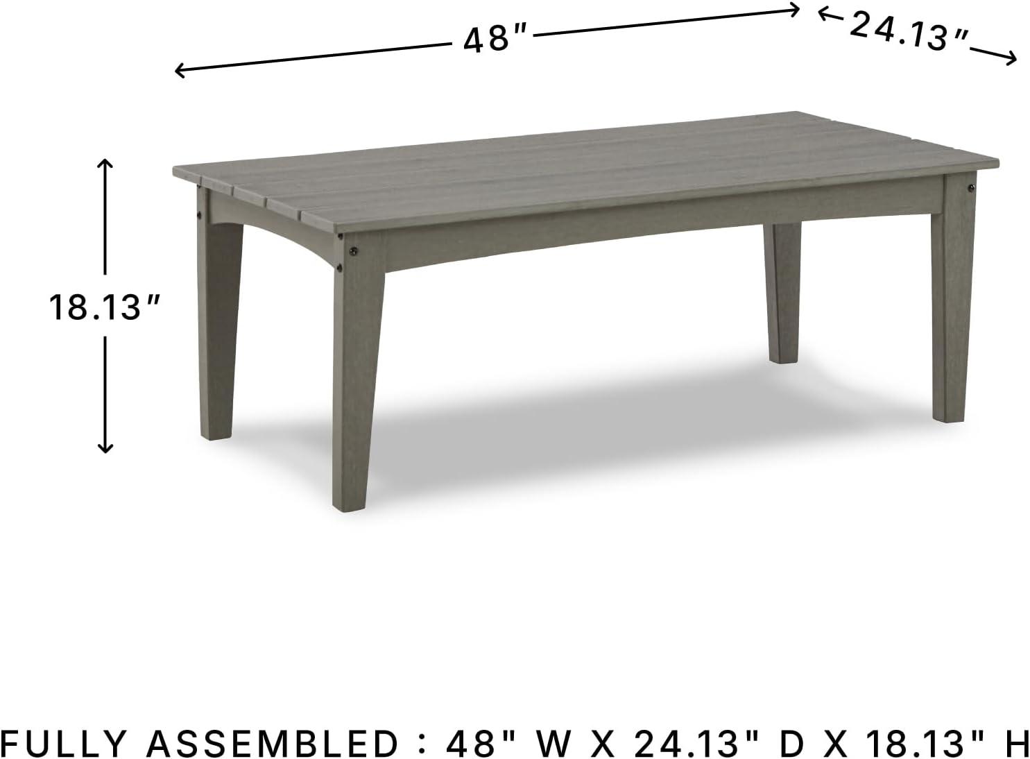 imageSignature Design by Ashley Visola Outdoor HDPE Dining Chair Set of 2 Durable and Weather Resistant HDPE Material AllWeather Nuvella Fabric Seat Cushion GrayCoffee Table