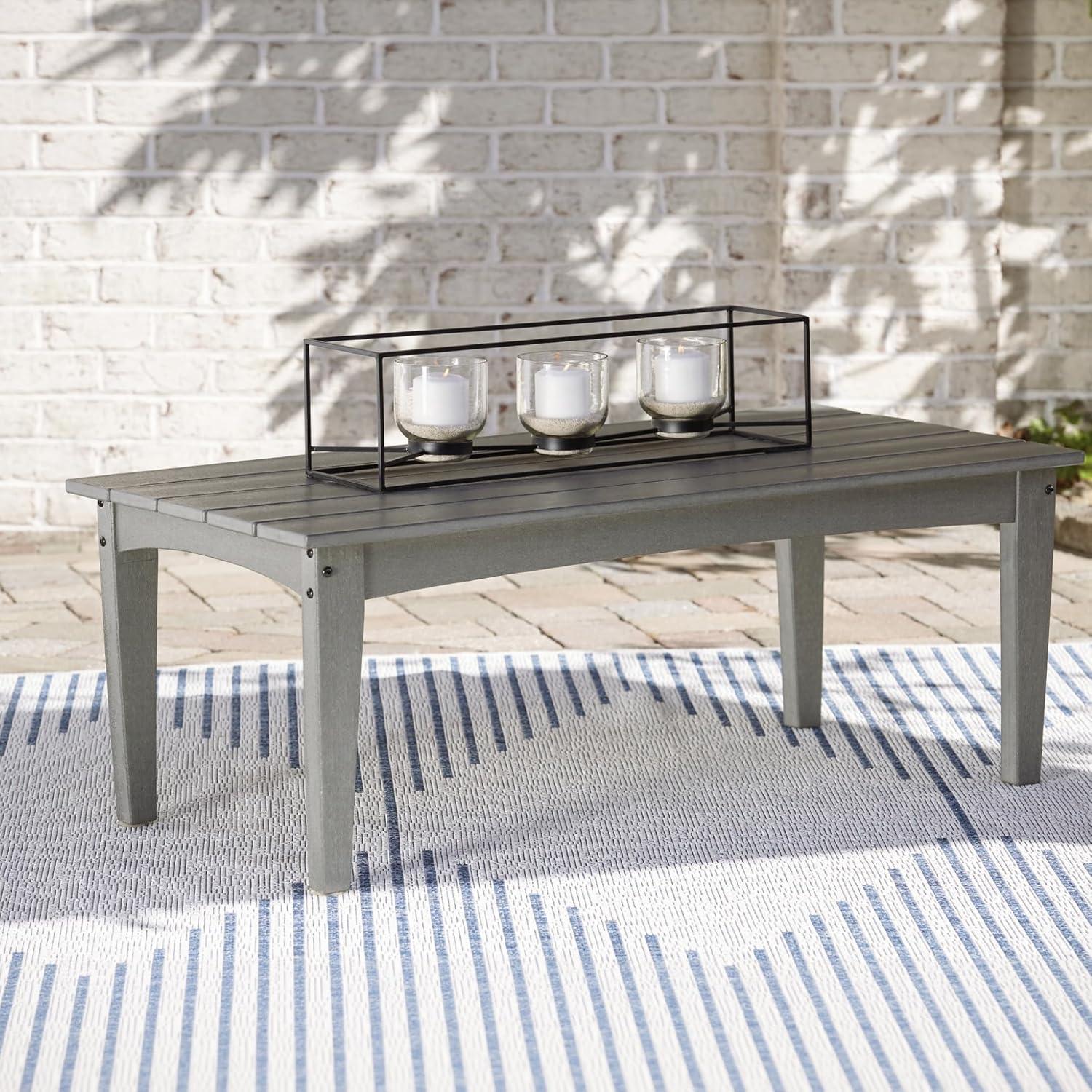 imageSignature Design by Ashley Visola Outdoor HDPE Dining Chair Set of 2 Durable and Weather Resistant HDPE Material AllWeather Nuvella Fabric Seat Cushion GrayCoffee Table