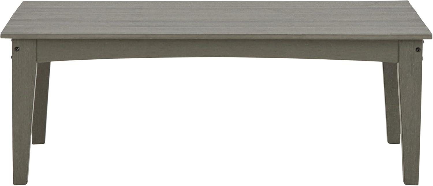 imageSignature Design by Ashley Visola Outdoor HDPE Dining Chair Set of 2 Durable and Weather Resistant HDPE Material AllWeather Nuvella Fabric Seat Cushion GrayCoffee Table