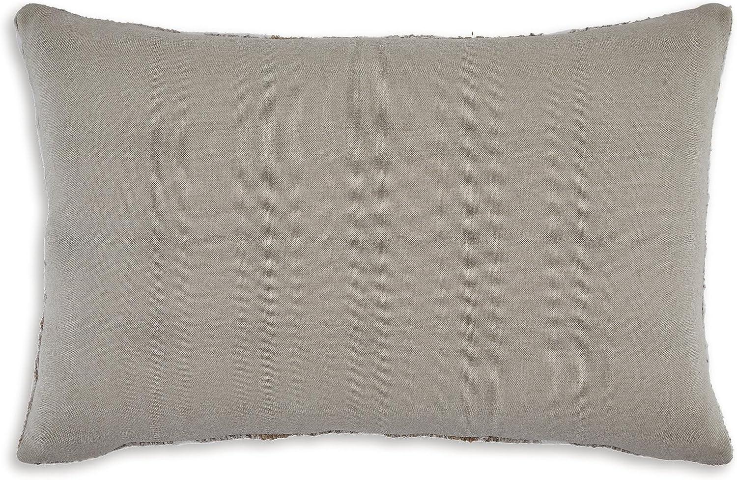 imageSignature Design by Ashley Benish Casual Indoor Striped 22 x 14 Inches Pillow with Zipper Closure Light Brown amp White