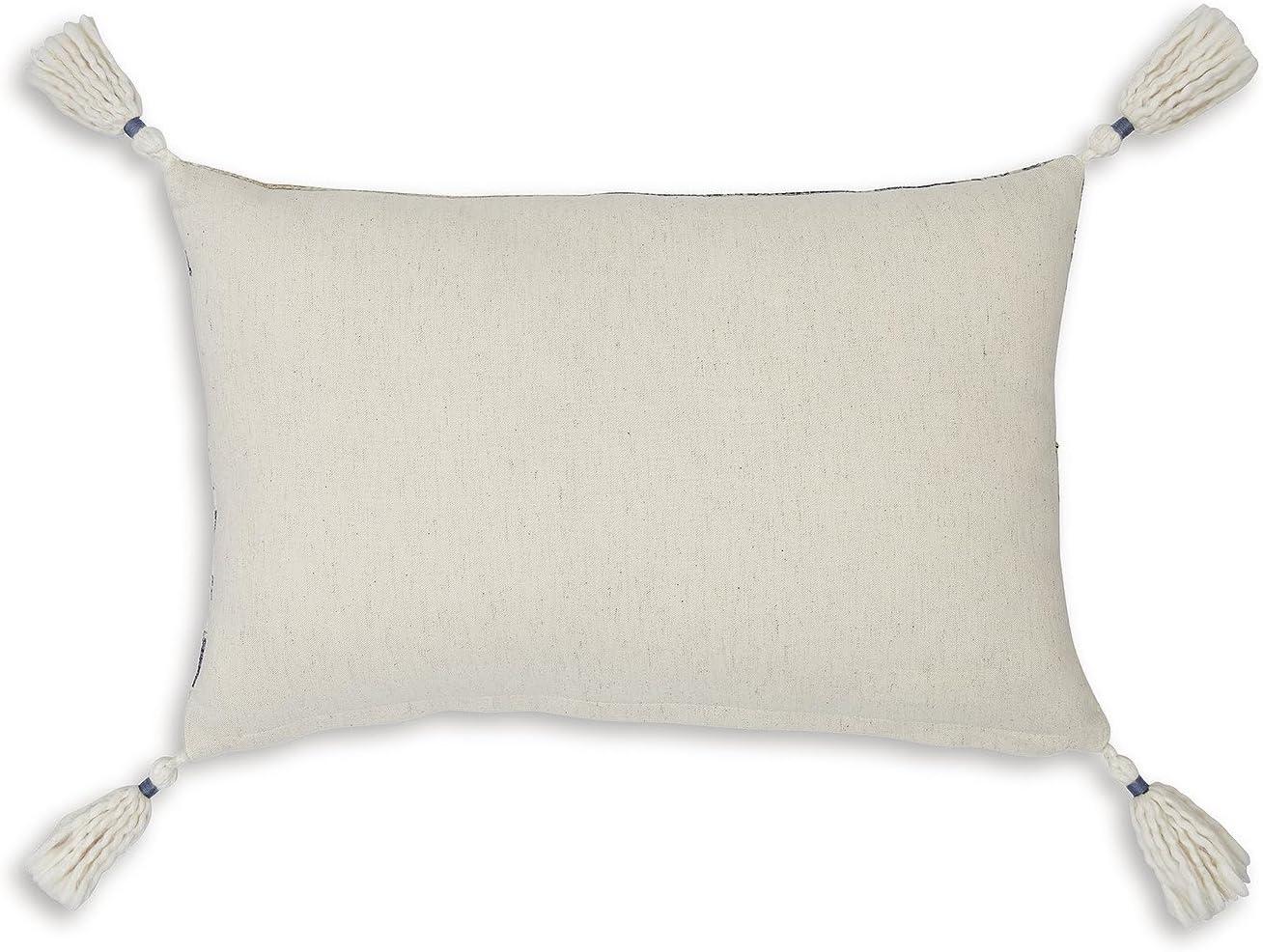 imageSignature Design by Ashley Winbury Bohemian Indoor Medallion 22 x 14 Inches Pillow with Zipper Closure Blue amp Light Brown