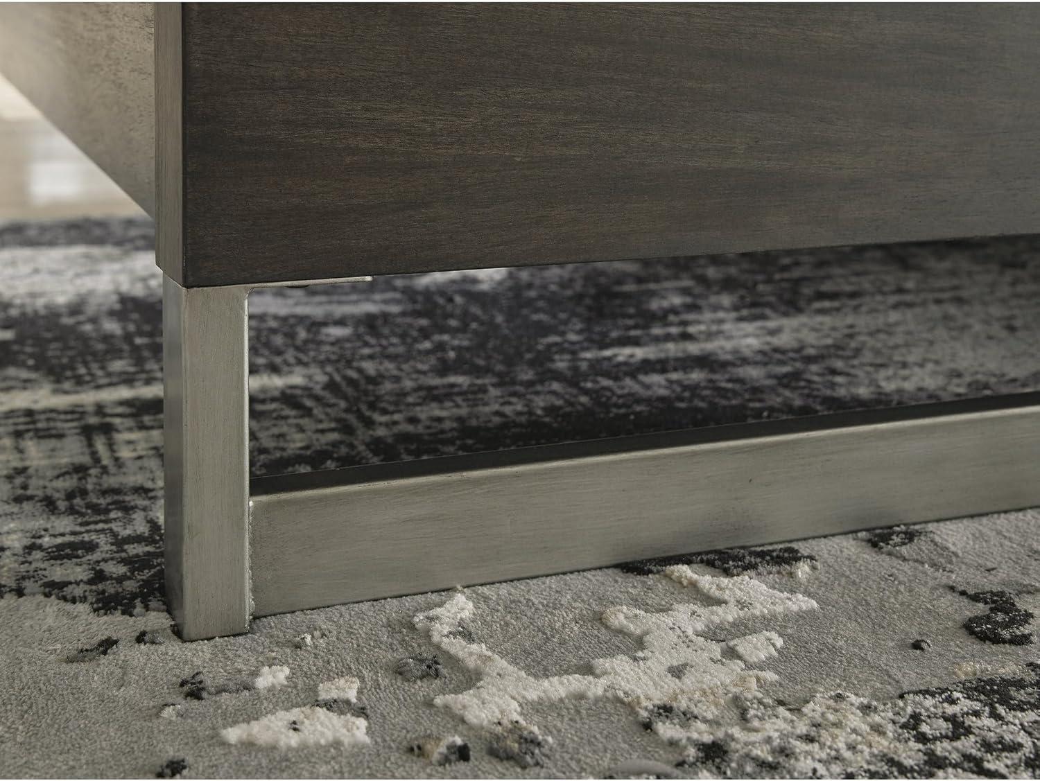 imageSignature Design by Ashley Arkenton Contemporary King Panel Bed with Dual USB Charging Ports Foundation or Box Spring Needed Dark BrownQueen Panel Bed