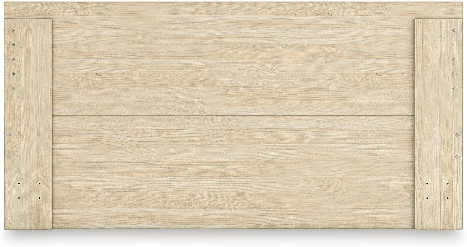 imageSignature Design by Ashley Onita Minimalist Panel Platform Bed with Storage Foundation or Box Spring Not Needed King Beige