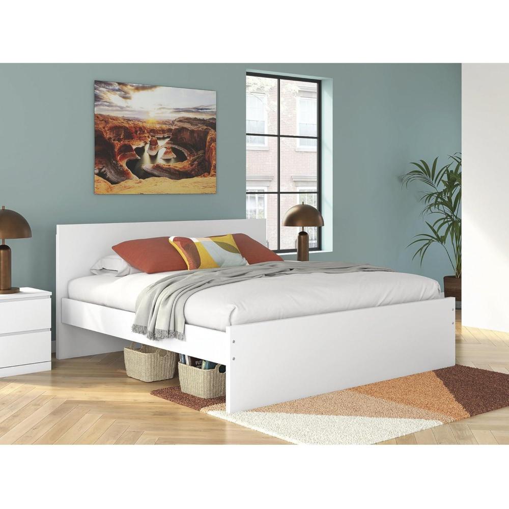 imageSignature Design by Ashley Onita Contemporary King Platform Bed Panels White