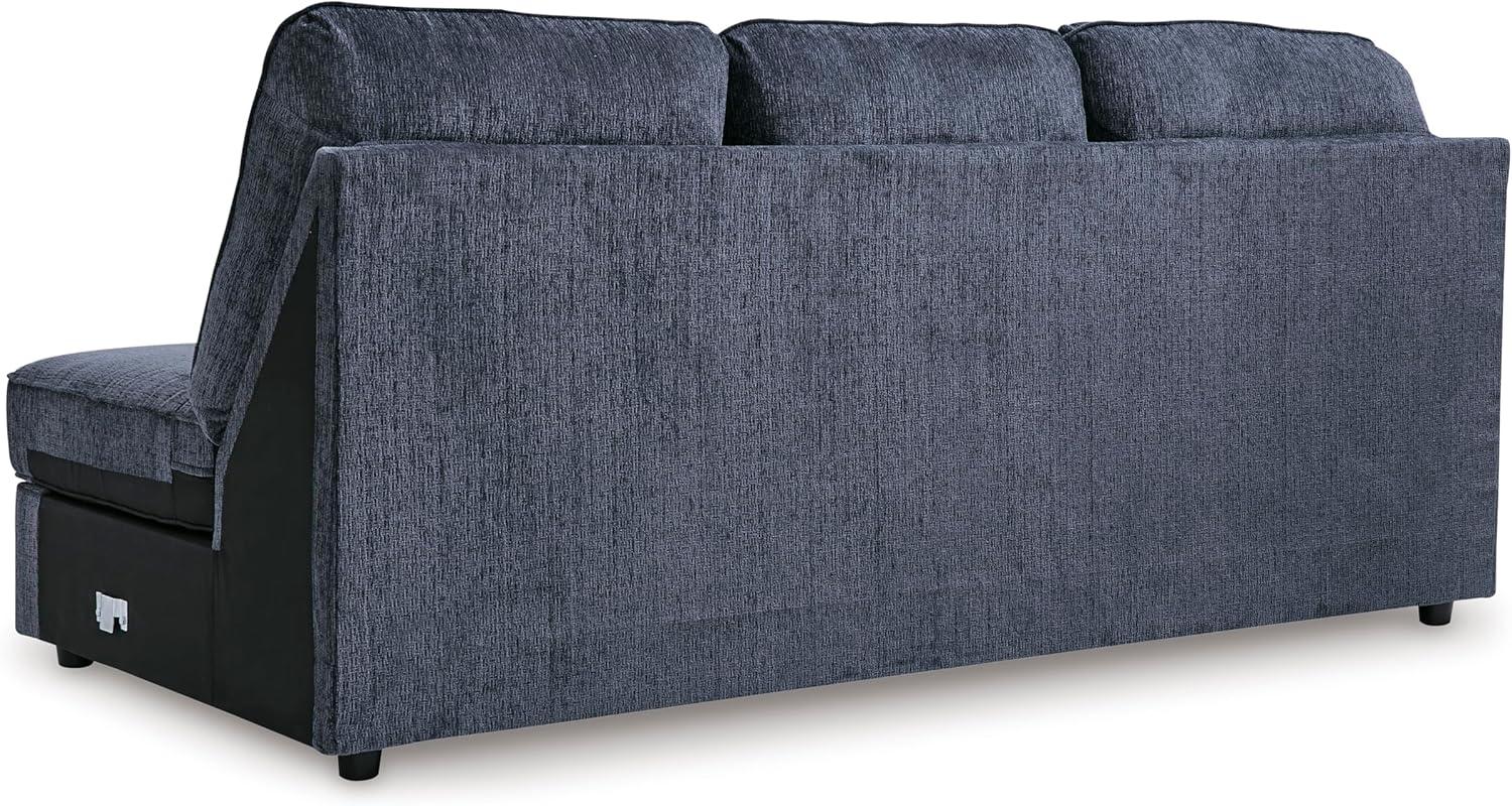 imageSignature Design by Ashley Albar Place Contemporary UShaped 2Piece Sectional with Loose Seat Cushions and 2 Accent Pillows BlueRight Hand