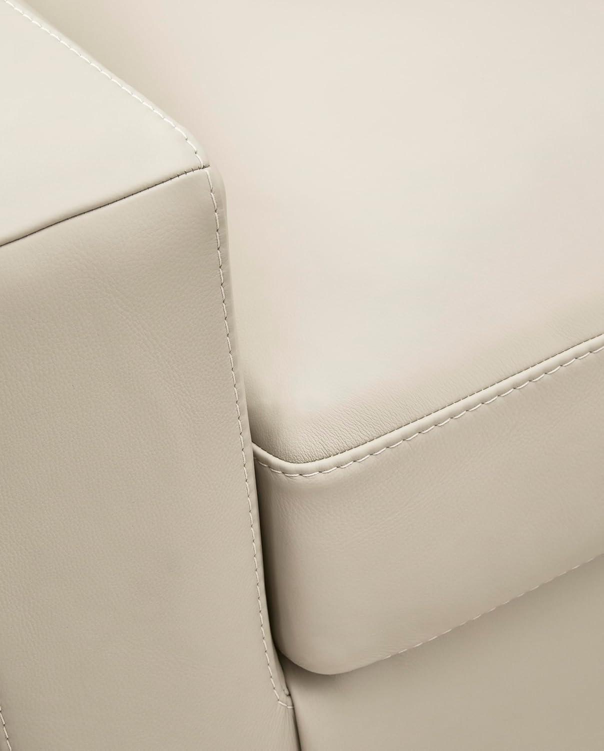 imageSignature Design by Ashley Treasure Trove Contemporary Leather Match Loveseat Beige