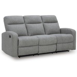 Signature Design by Ashley Frohn Contemporary Manual Reclining Sofa, Gray(Sterling)