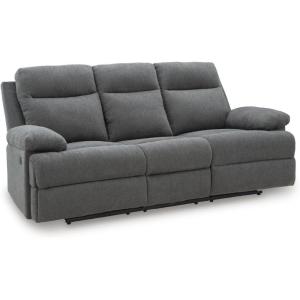 Signature Design by Ashley Frohn Modern Manual Reclining Sofa, Dark Brown(Charcoal)
