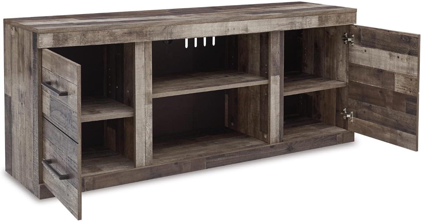 imageSignature Design by Ashley Roddinton Traditional 72 TV Stand with Electric Fireplace for TVs up to 82 Dark BrownGrey