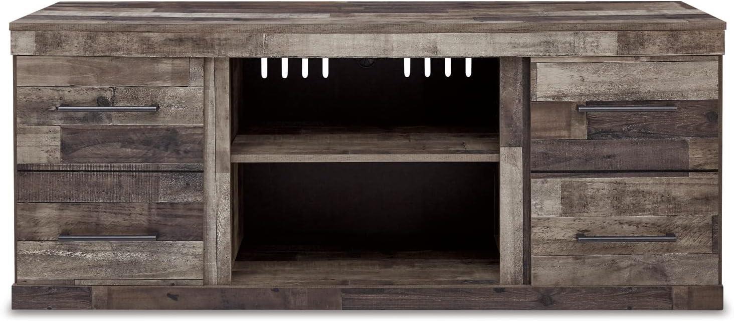 imageSignature Design by Ashley Roddinton Traditional 72 TV Stand with Electric Fireplace for TVs up to 82 Dark BrownGrey