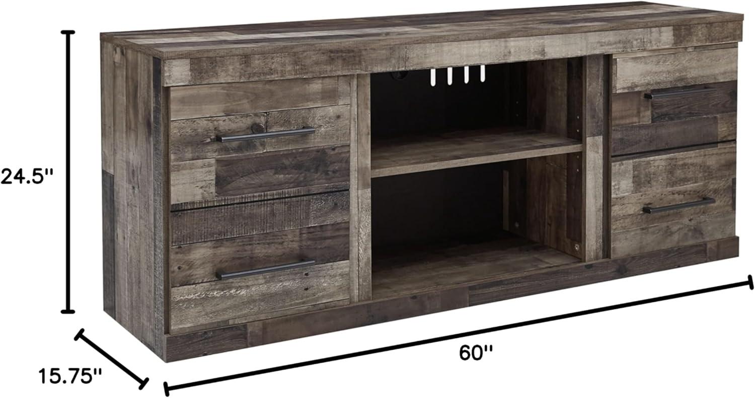 imageSignature Design by Ashley Roddinton Traditional 72 TV Stand with Electric Fireplace for TVs up to 82 Dark BrownGrey