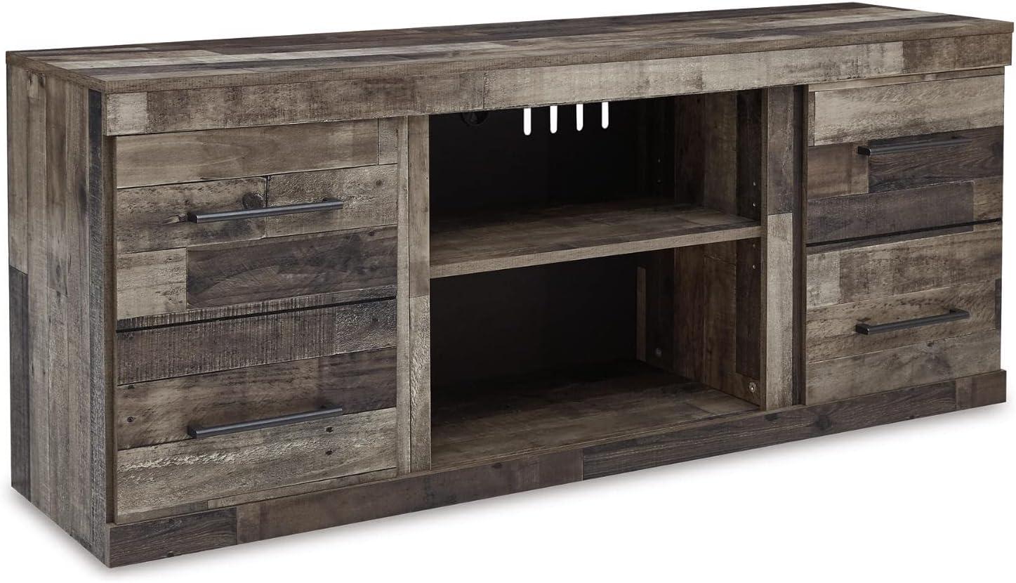 imageSignature Design by Ashley Roddinton Traditional 72 TV Stand with Electric Fireplace for TVs up to 82 Dark BrownGrey