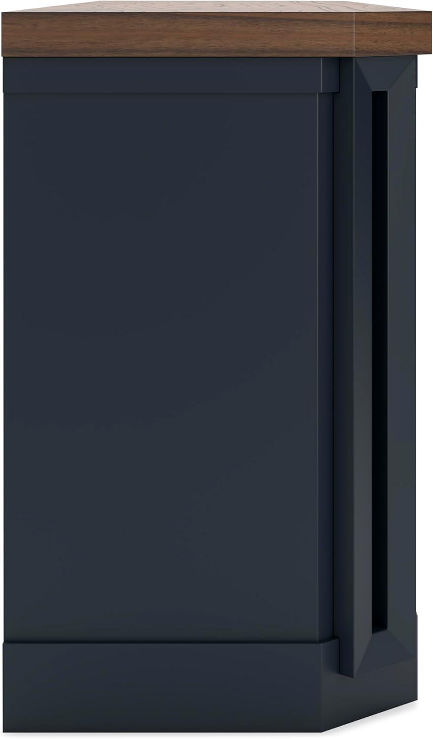 imageSignature Design by Ashley Roddinton Traditional 72 TV Stand with Electric Fireplace for TVs up to 82 Dark BrownTwotone