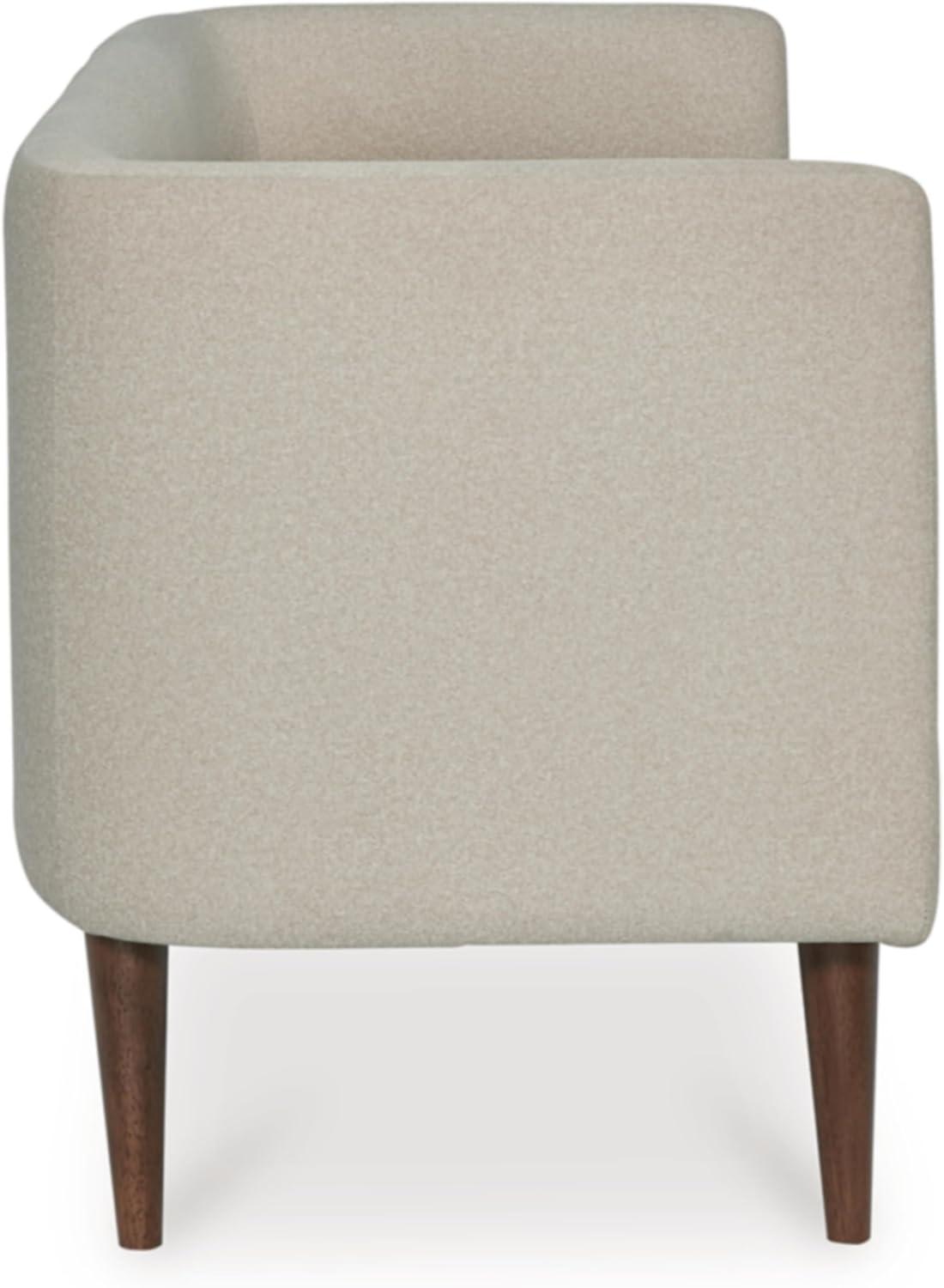 imageSignature Design by Ashley Wainner Contemporary Accent Bench with Curved Backrest and Tapered Legs Beige