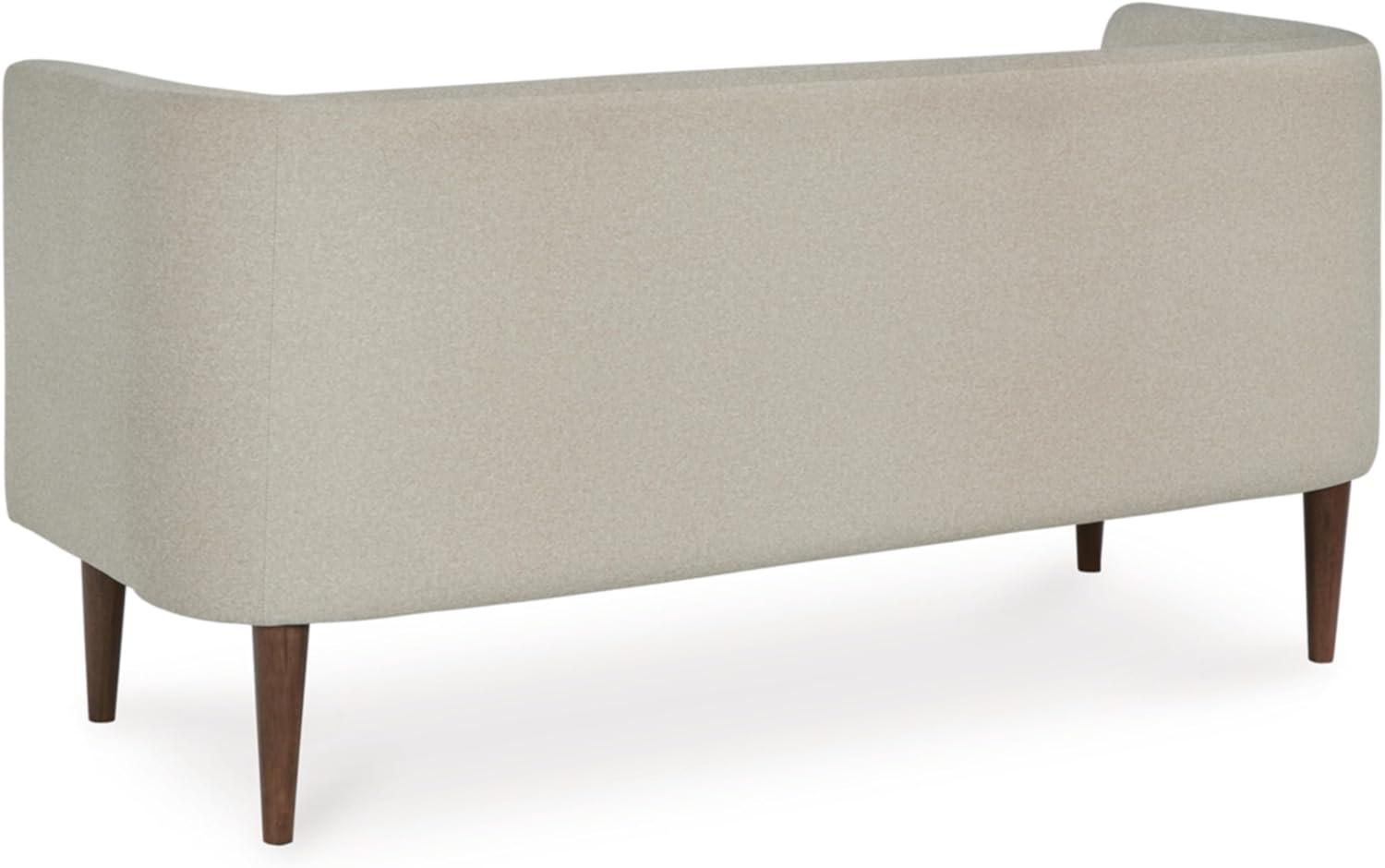 imageSignature Design by Ashley Wainner Contemporary Accent Bench with Curved Backrest and Tapered Legs Beige