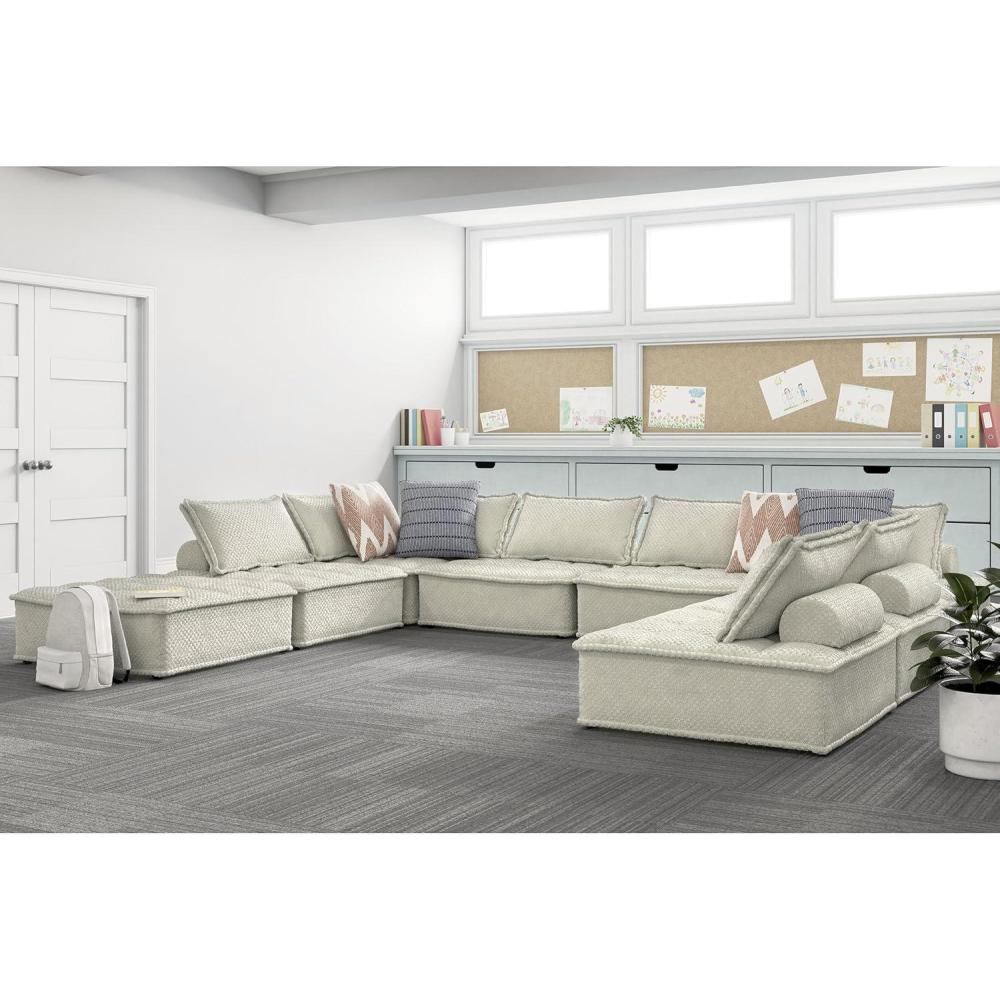 imageSignature Design by Ashley Casual Bales LShape Tufted 5Piece Modular Seating with Non Slip Deck and Non Slip Feet BeigeTaupe