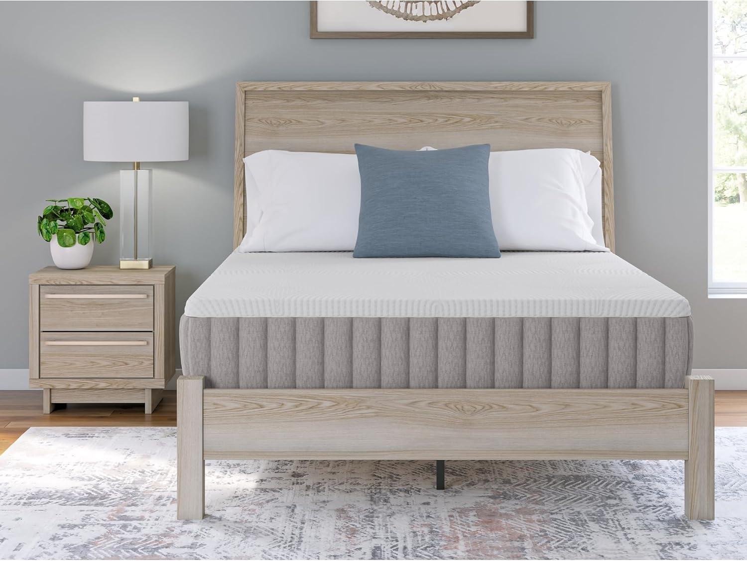 imageSignature Design by Ashley Terra Sleep Firm 12 Inch Antimicrobial Natural Talalay Latex Foam Hybrid Mattress with Temperature Regulating for Pressure Relief King Fiberglass Free Mattress in A BoxCalifornia King