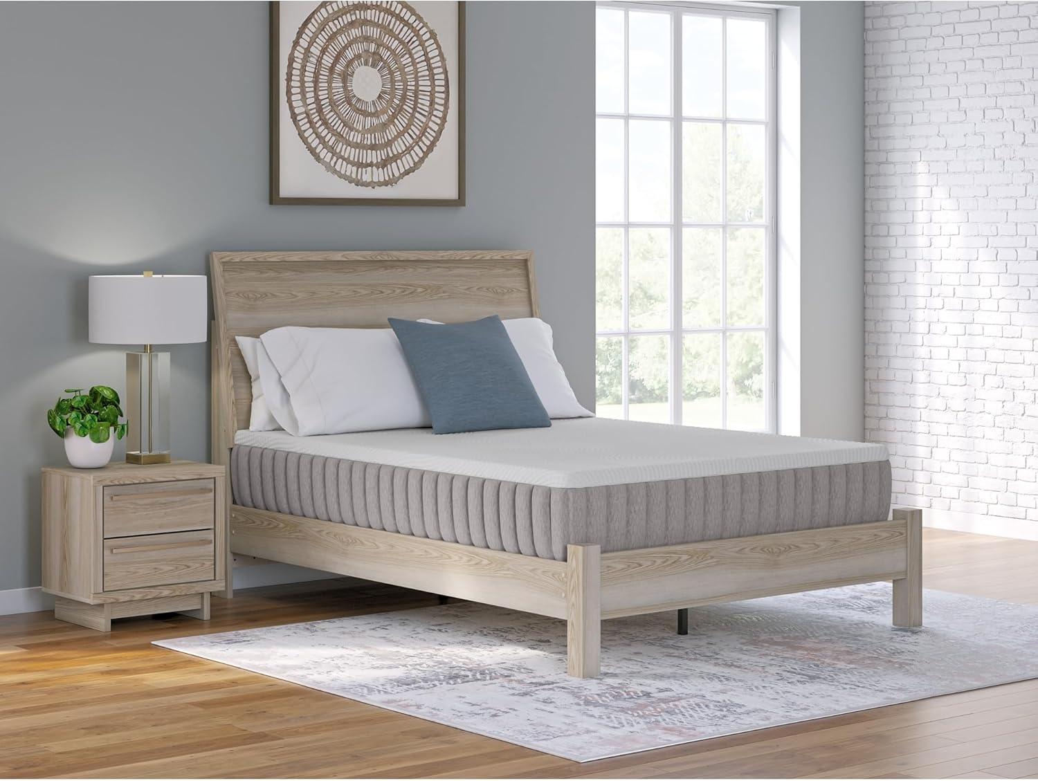 imageSignature Design by Ashley Terra Sleep Firm 12 Inch Antimicrobial Natural Talalay Latex Foam Hybrid Mattress with Temperature Regulating for Pressure Relief King Fiberglass Free Mattress in A BoxKing