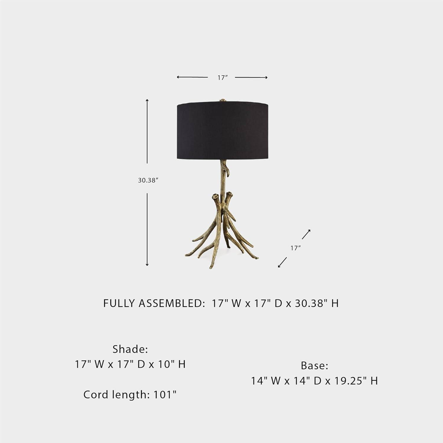 imageSignature Design by Ashley Josney Rustic Cast Aluminum Root Table Lamp with 3Way Switch Metallic amp White