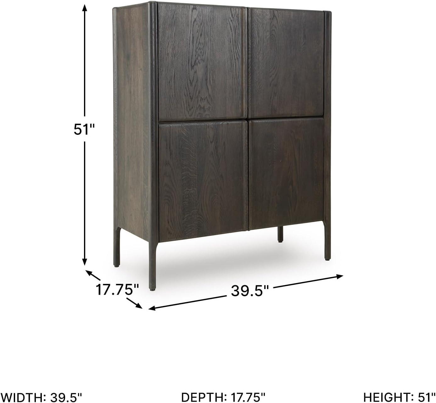 imageSignature Design by Ashley Orsonal Contemporary Accent Cabinet with AntiTipping Dark Brown