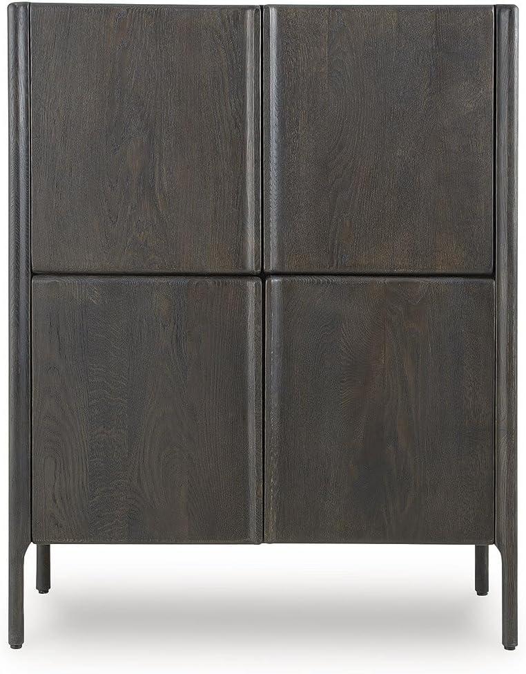imageSignature Design by Ashley Orsonal Contemporary Accent Cabinet with AntiTipping Dark Brown