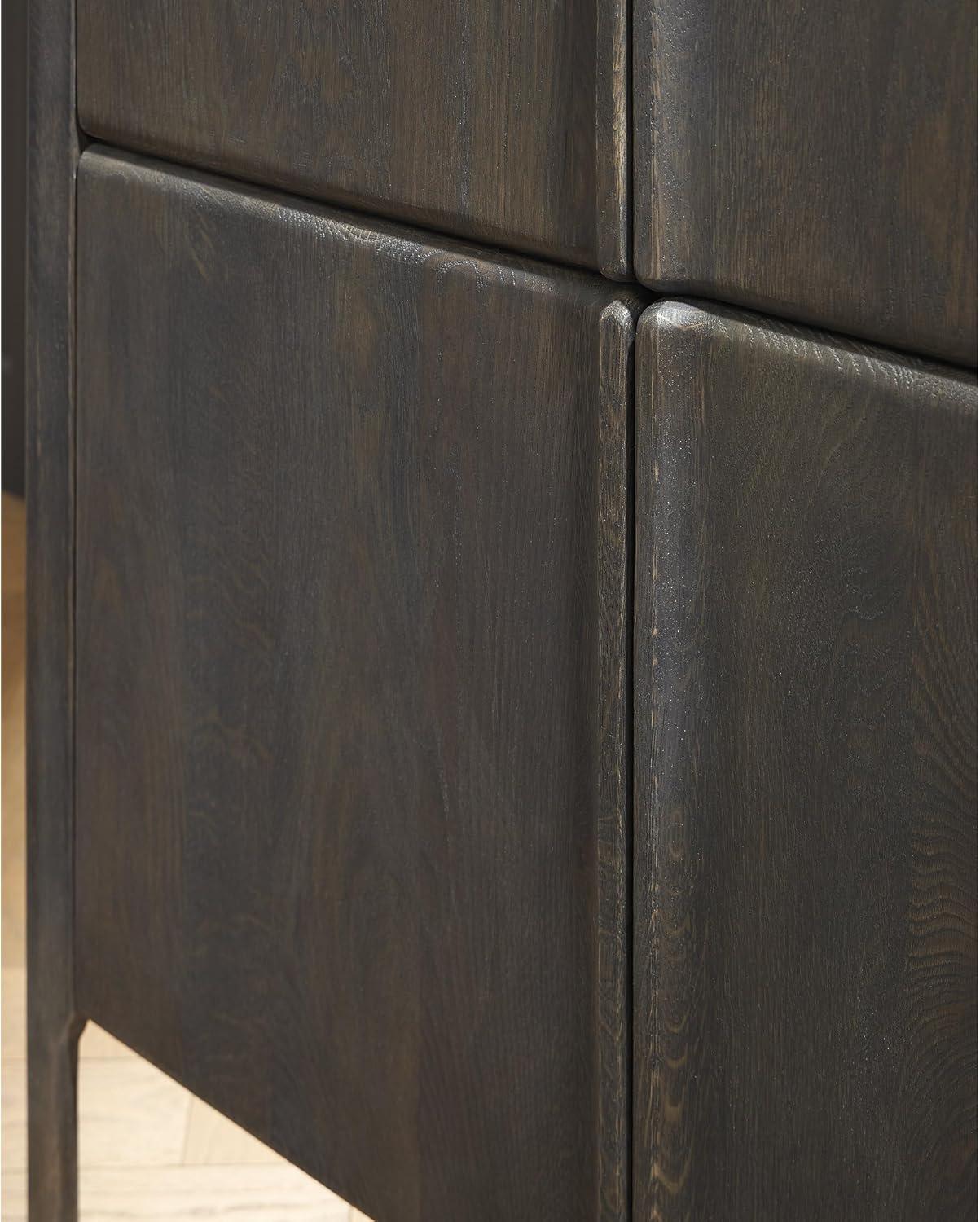 imageSignature Design by Ashley Orsonal Contemporary Accent Cabinet with AntiTipping Dark Brown