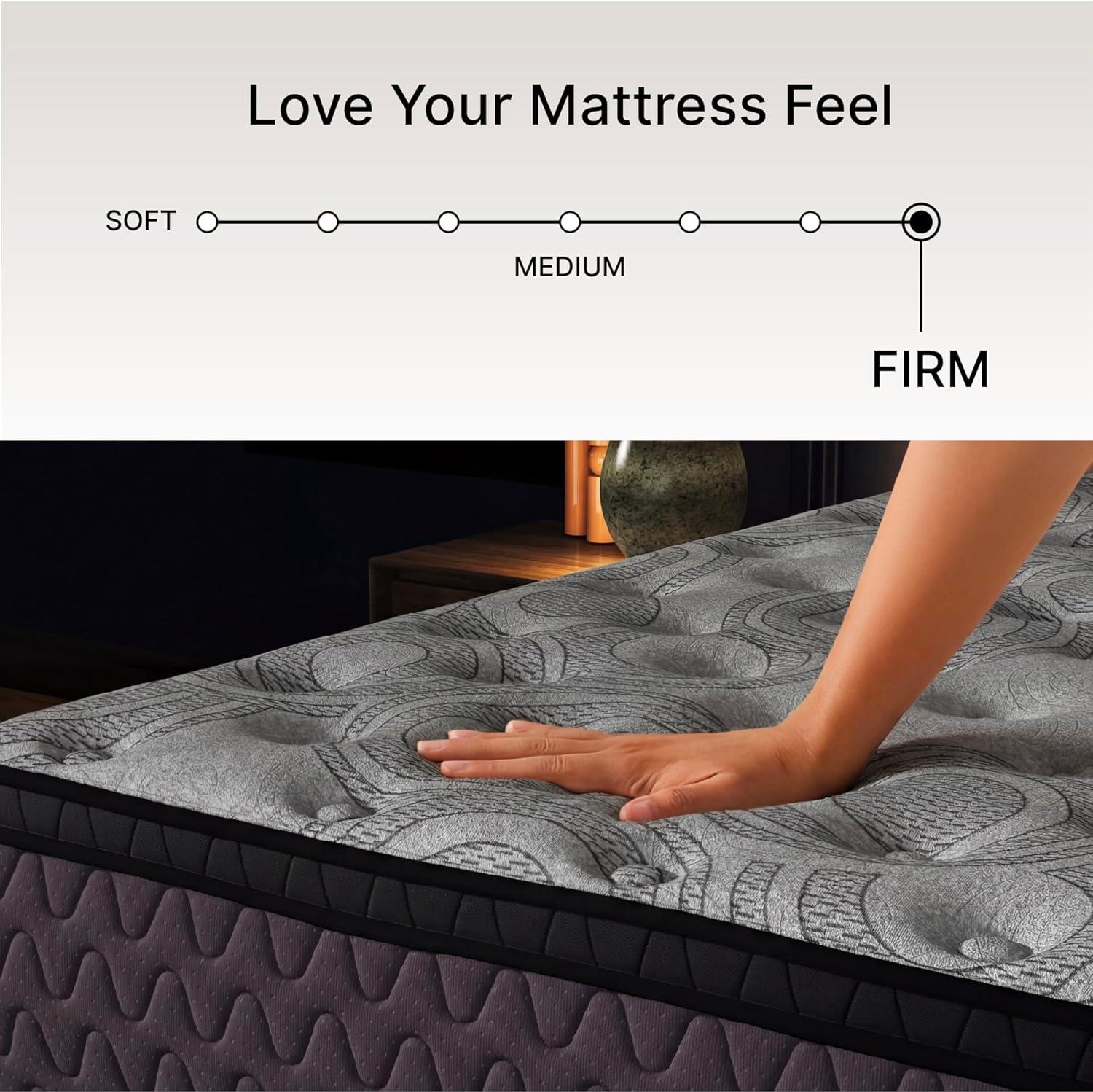 imageSignature Design By Ashley Destin Cove Plush Queen Hybrid Mattress Stretch Knit Cooling Cover Memory Foam Wrapped Coil Unit 60 W x 795 D x 15 H Blue12